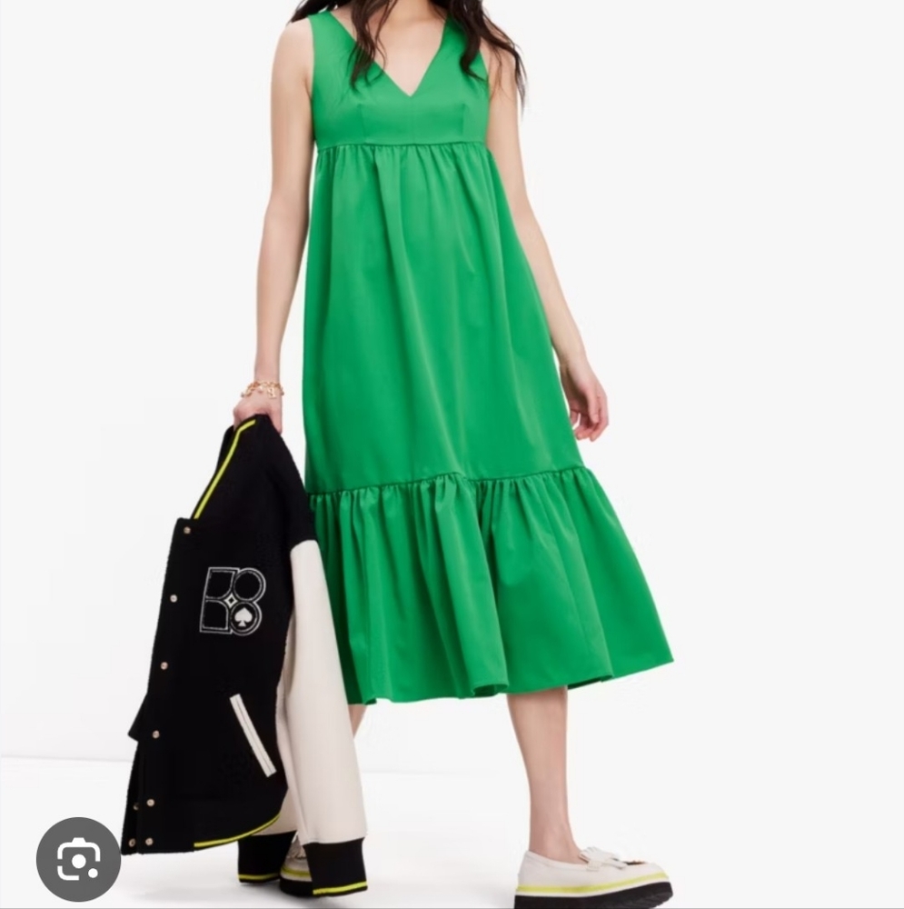 NWOT Kate Spade Faille V-neck Midi Dress
